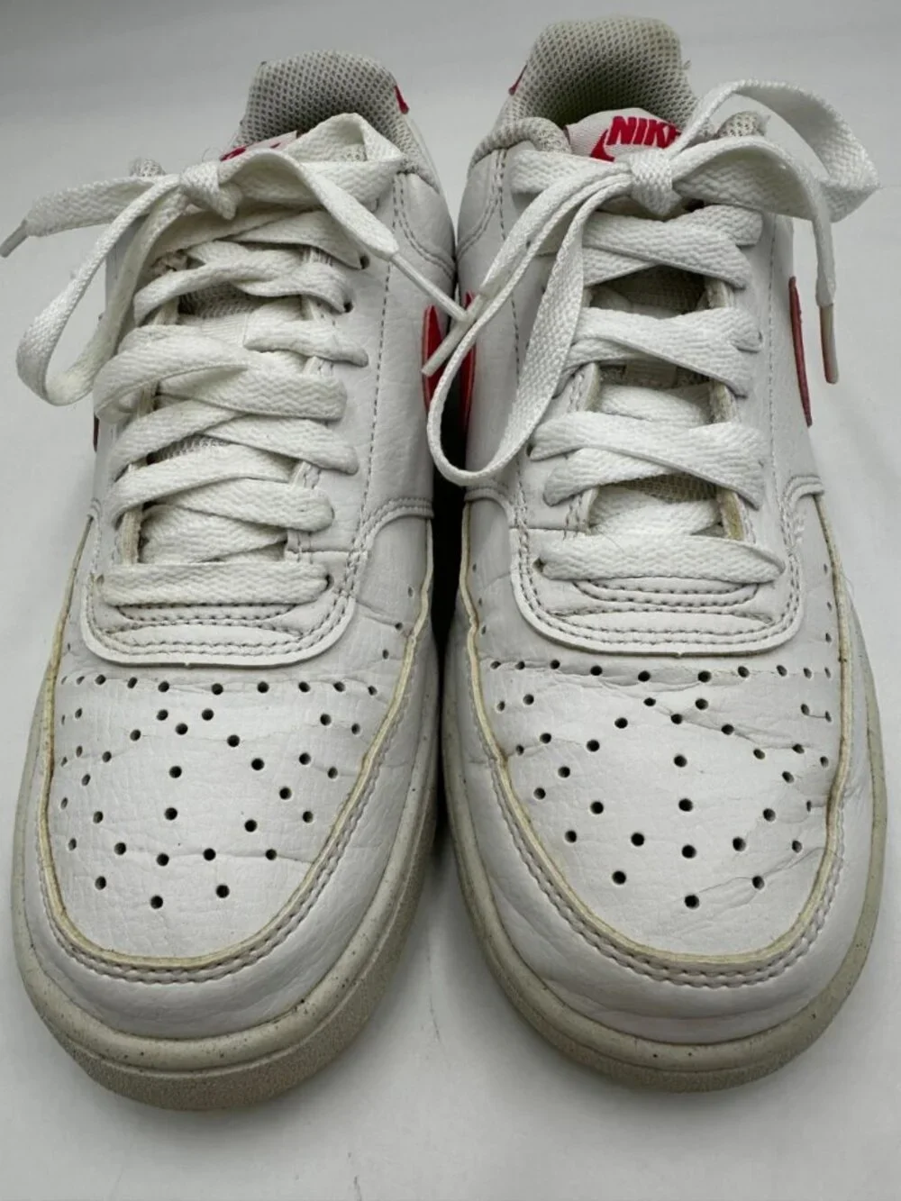 Womens Nike Court Vision Shoes Coral white size 7 DR9885 - 101